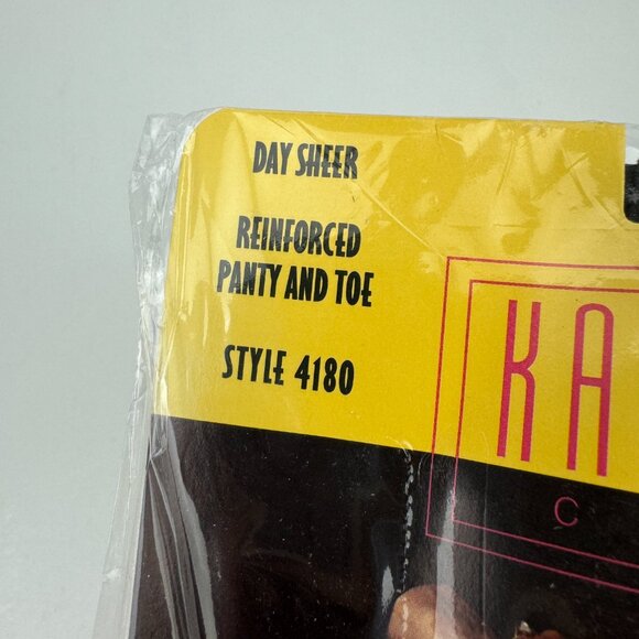 Vtg Sealed Karin Morgan Collection Off Black Tall Day Sheer Pantyhose Prop READ - Picture 7 of 11